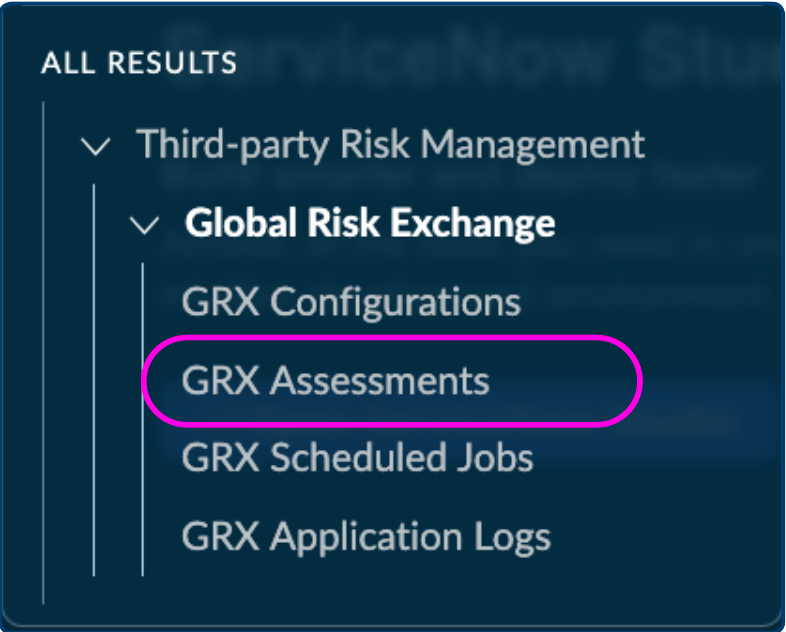 GRX Assessments Menu.png